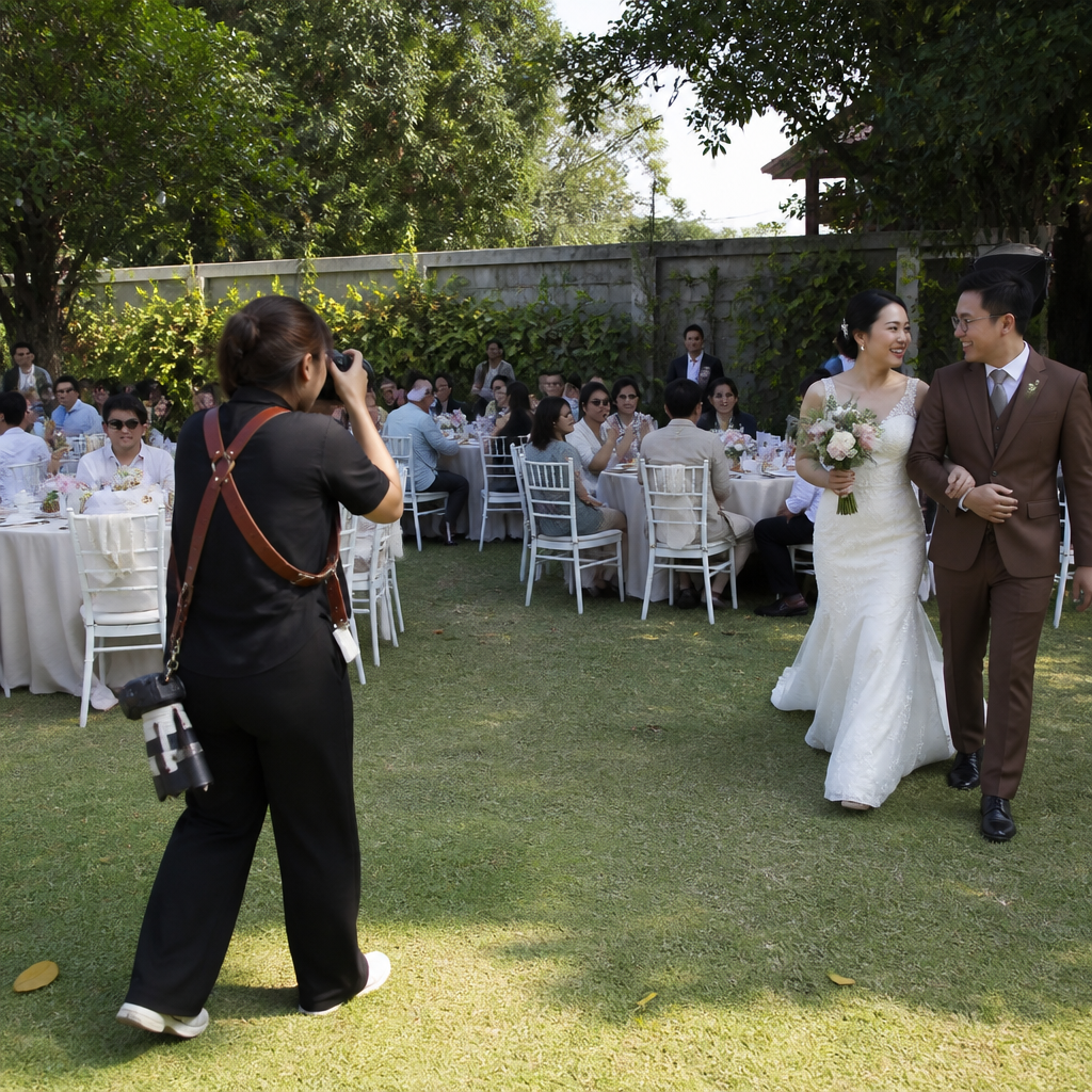 เทคนิคการจัดท่าทางถ่ายภาพงานแต่งงานแบบแคนดิดให้ดูเป็นธรรมชาติ